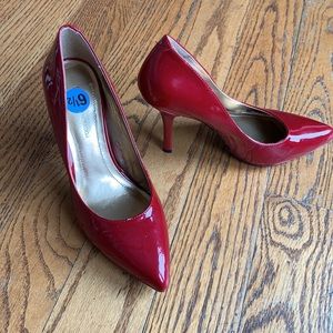 BCBG Red Paten Pumps